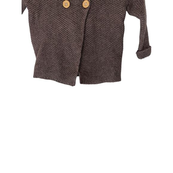 Baby Boden Brown Bear Knit Sweater Jacket Hooded Long Sleeve Button Front 2-3Y - Picture 6 of 10